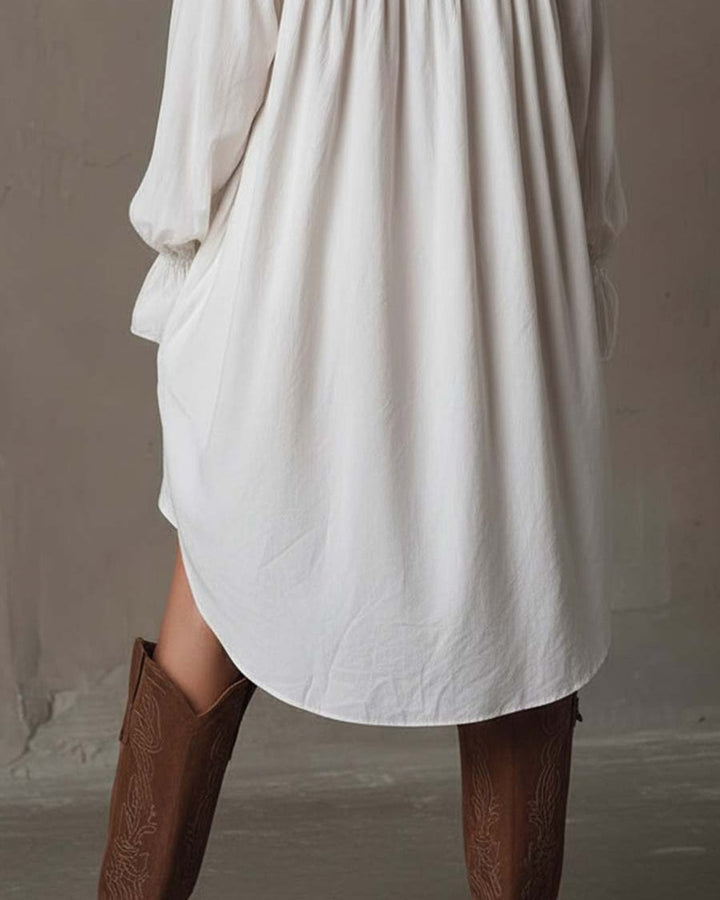 Donya | Lace Shirt Mini Dress