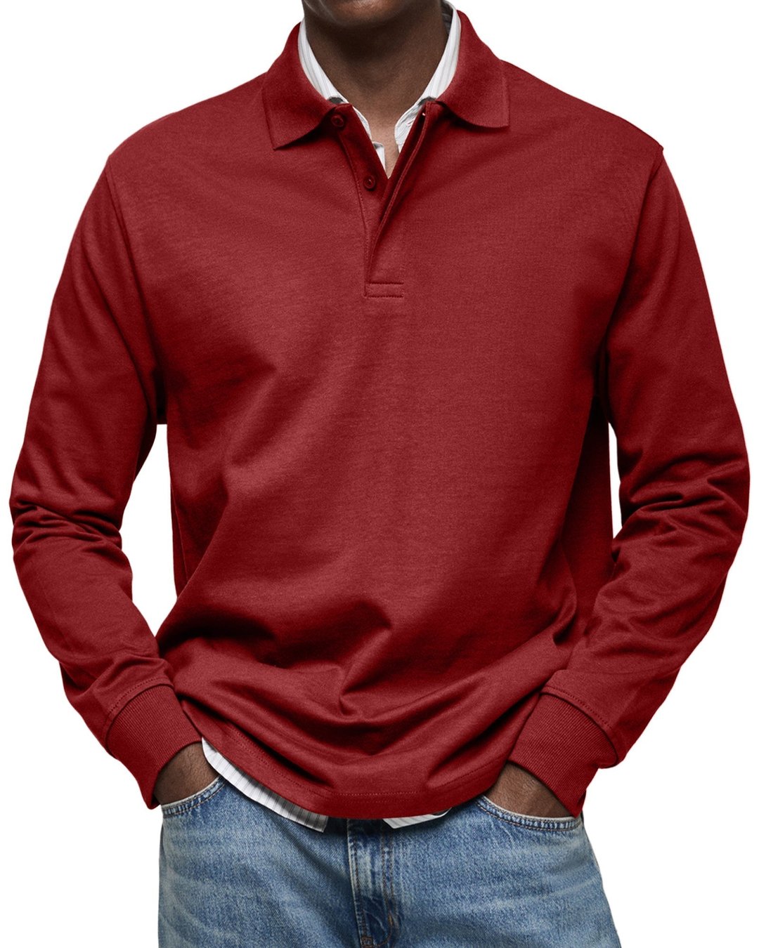Grant | Luxury Long Sleeve Polo Shirt