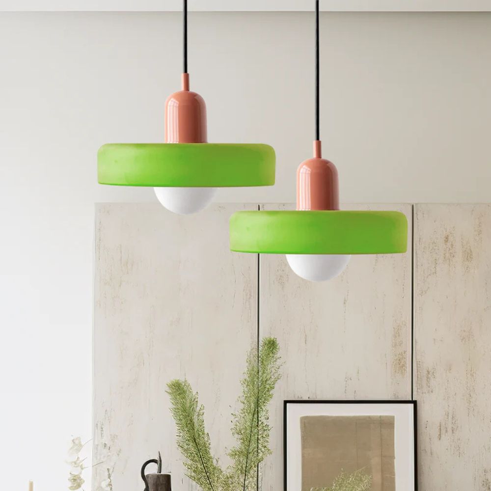 Bauhaus Style Colorful Glass Pendant Light
