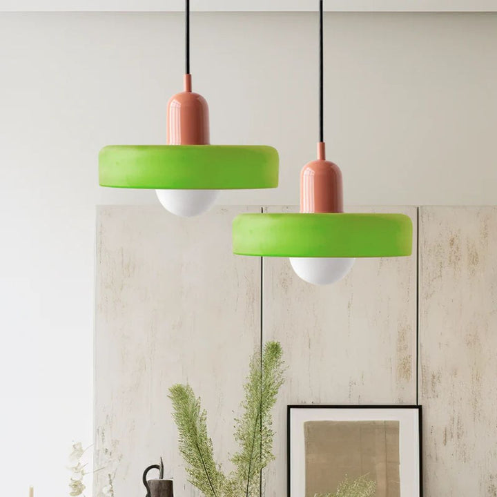 Bauhaus Style Colorful Glass Pendant Light