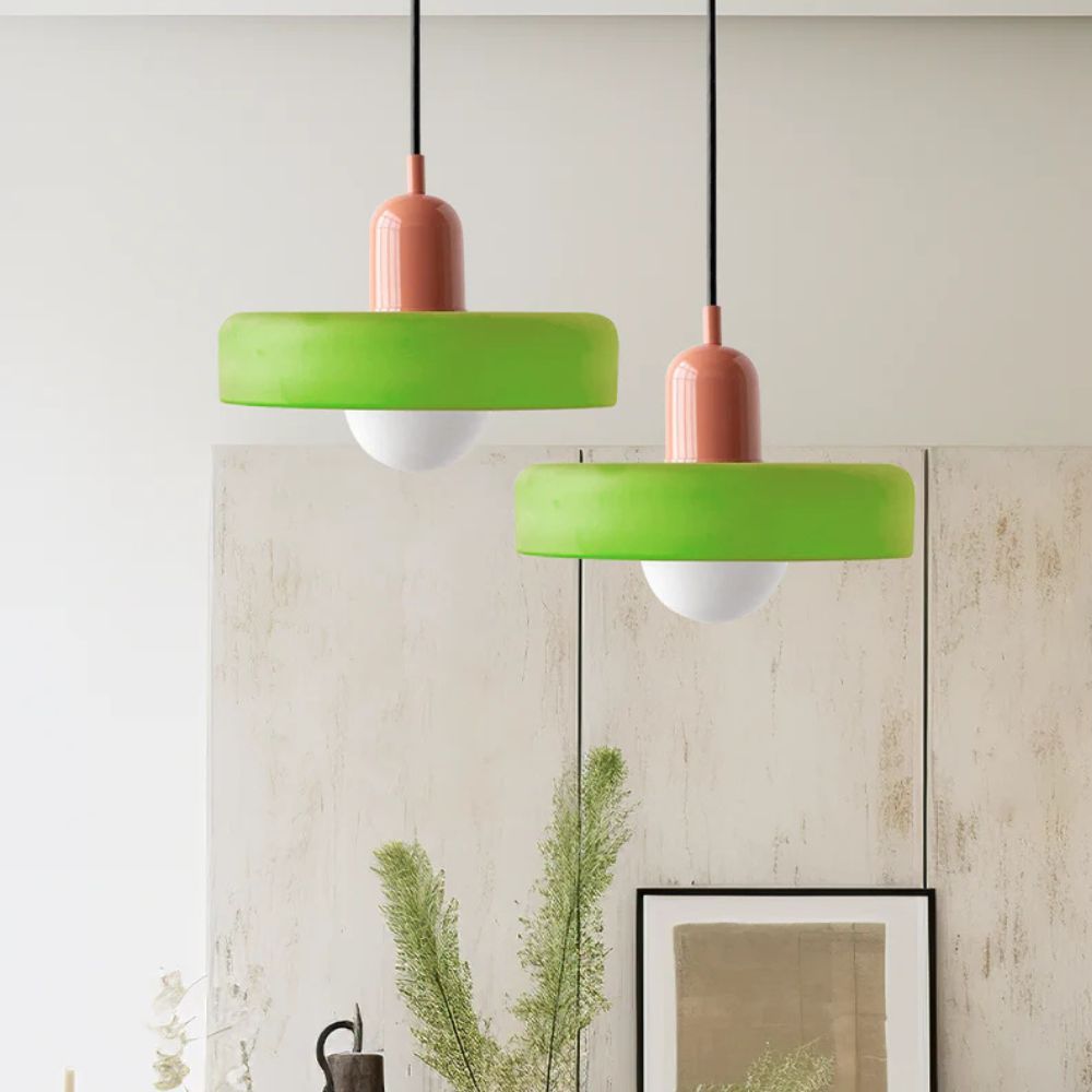 Bauhaus Style Colorful Glass Pendant Light