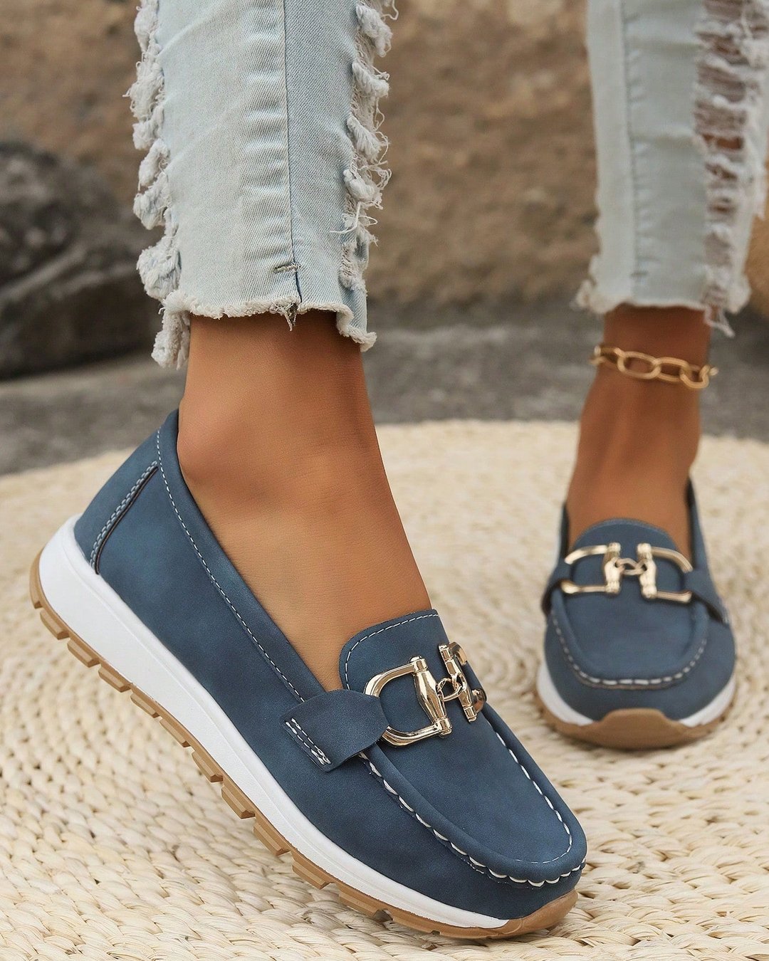 Toulouse | Flat Moccasins with Buckle
