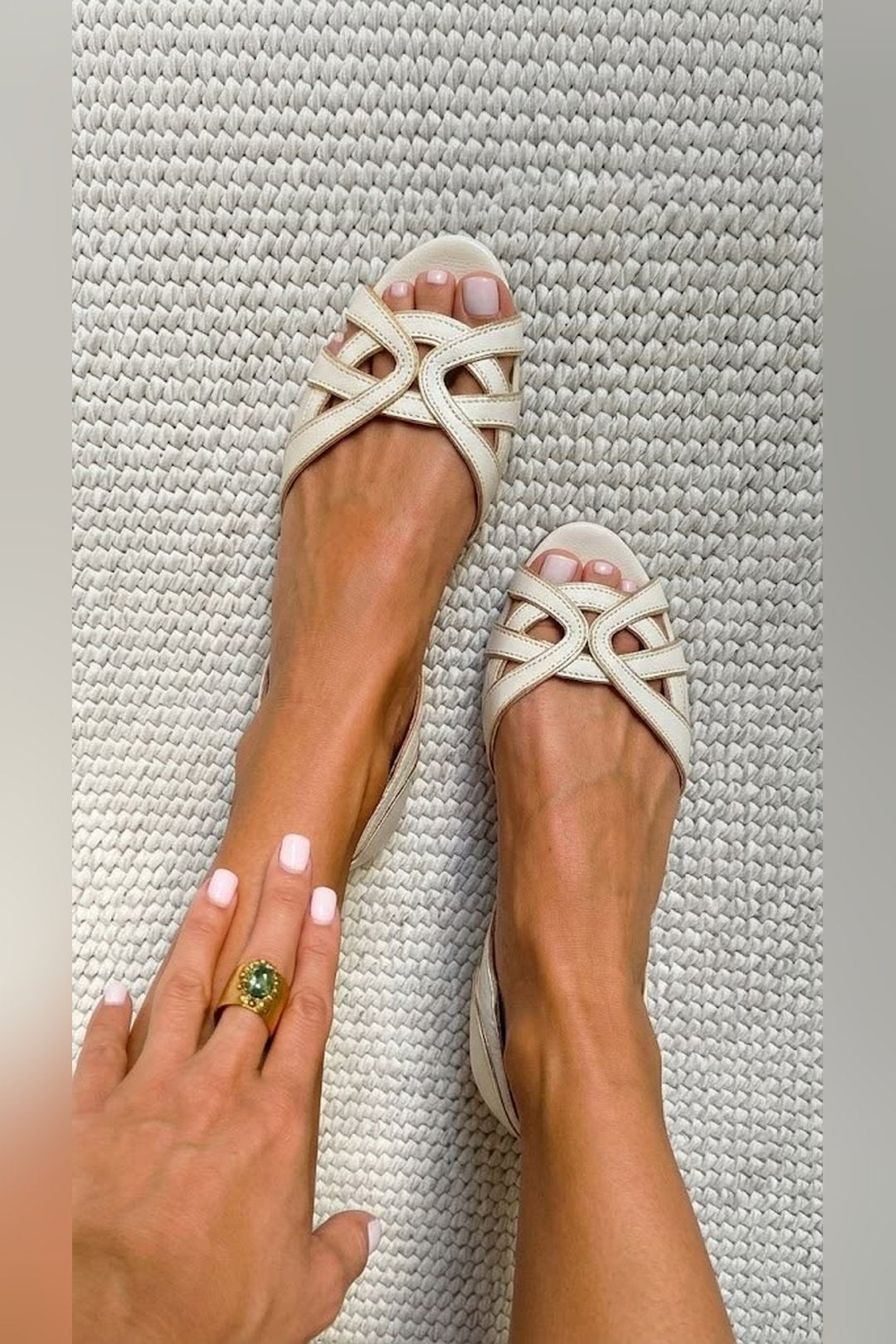 Latoya | Cream Open Toe Sandals