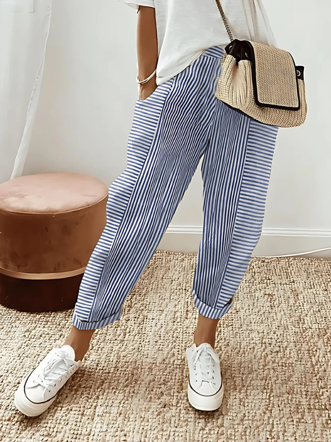 Cindra | Striped Pants
