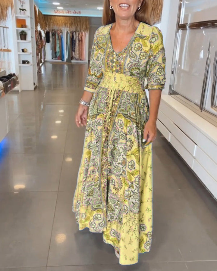 Raven | Elegant Vacation V-Neck Dress