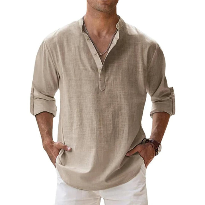 Gordon | Linen Henley Shirt
