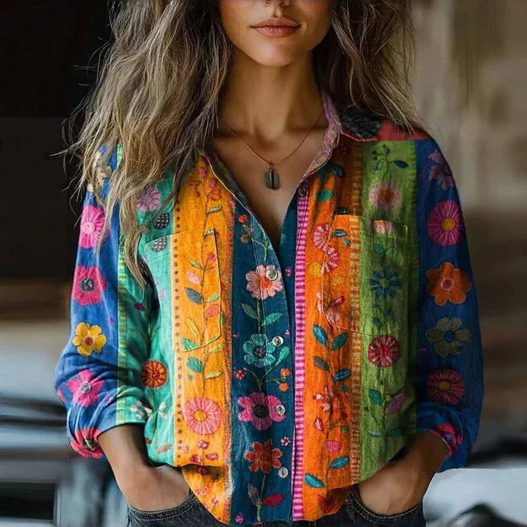 Ilona | Printed Vintage Blouse