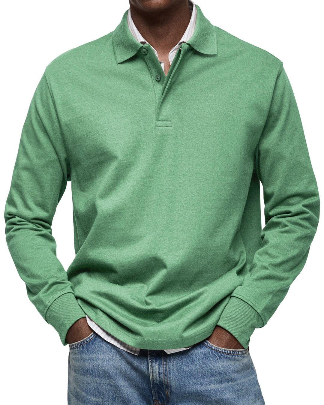 Grant | Luxury Long Sleeve Polo Shirt