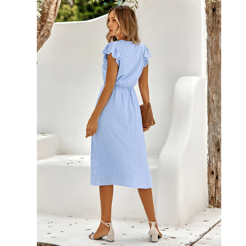 Gabrielle | Short-Sleeved Summer Dress with Ruffles