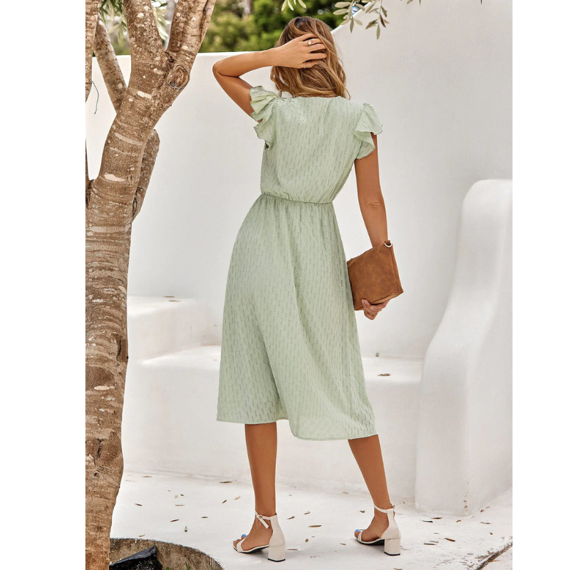 Gabrielle | Short-Sleeved Summer Dress with Ruffles