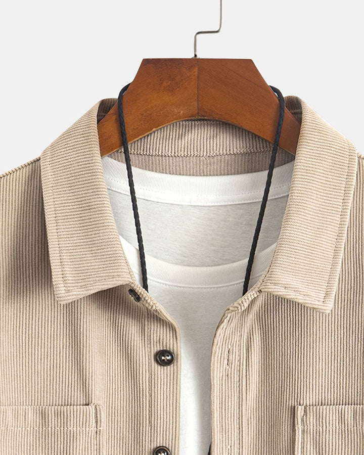Indigo | Ribbed Textured Overshirt