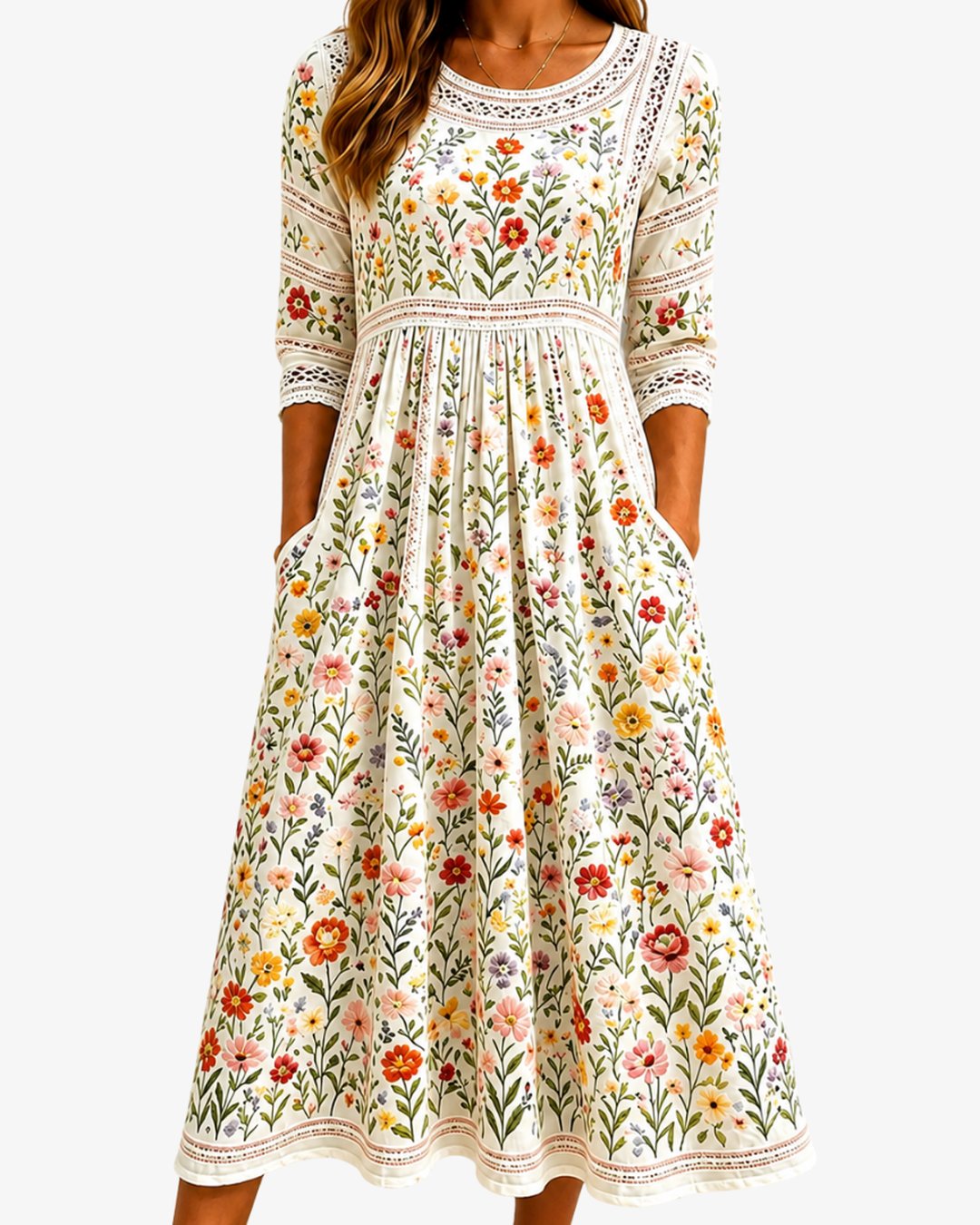 Carolyn | Meadow Charm Midi Dress