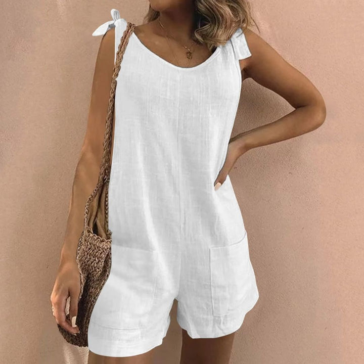 Aspasia | Tie Shoulder Pocket Playsuit