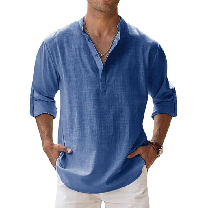 Gordon | Linen Henley Shirt
