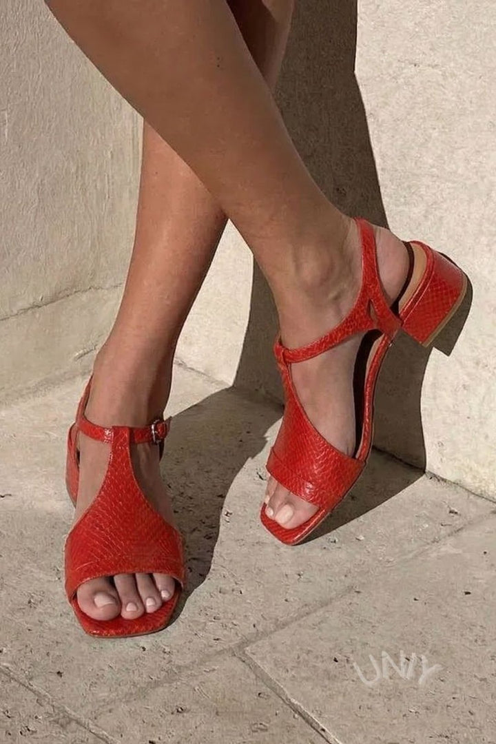 Monika | Crisscross Block Heel Sandals