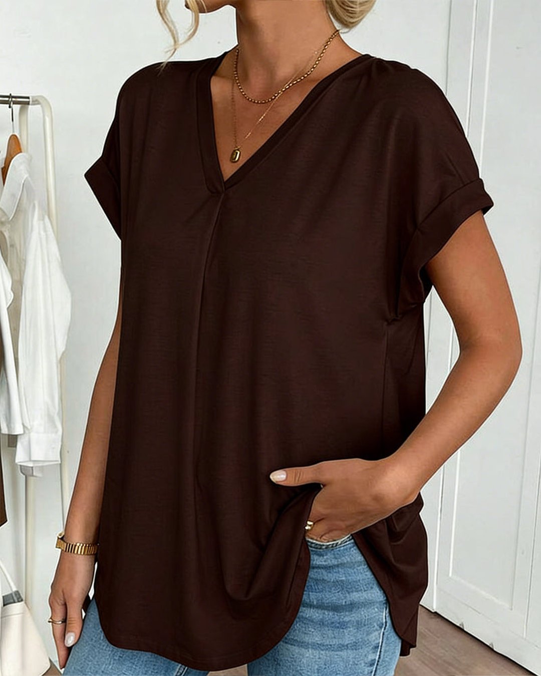 Lucretia | Patchwork Short-Sleeved T-Shirt