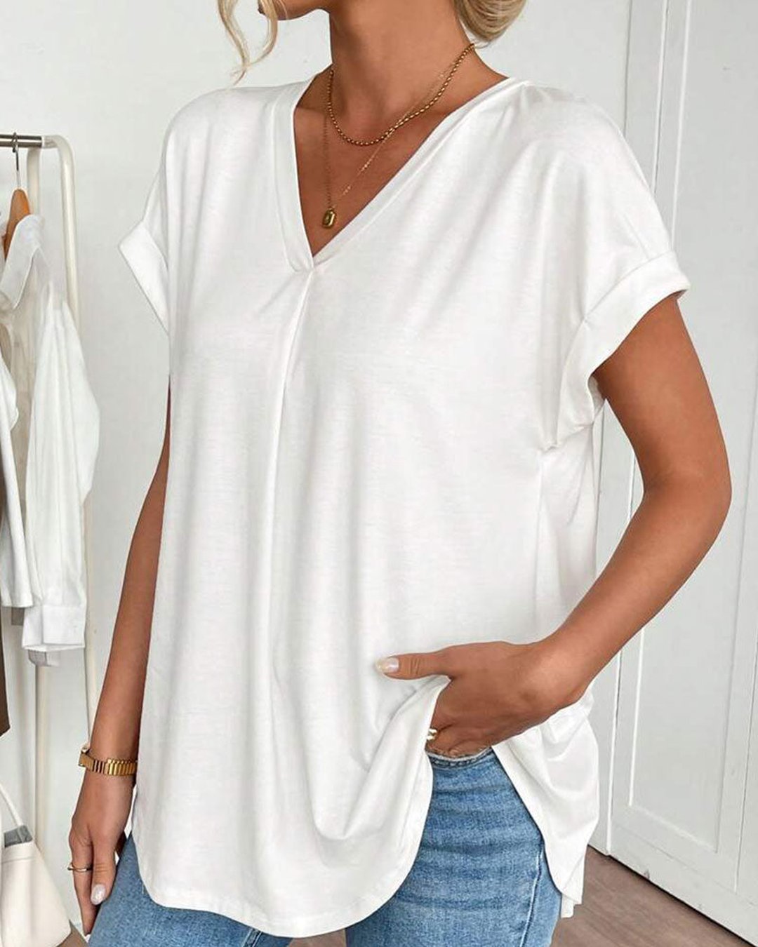 Lucretia | Patchwork Short-Sleeved T-Shirt