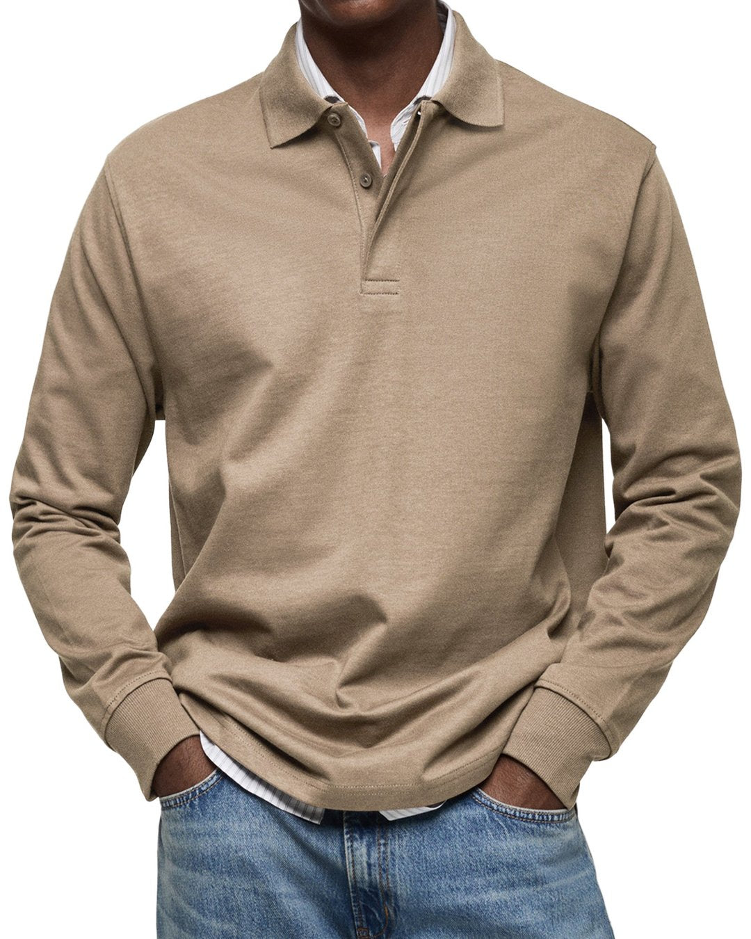 Grant | Luxury Long Sleeve Polo Shirt