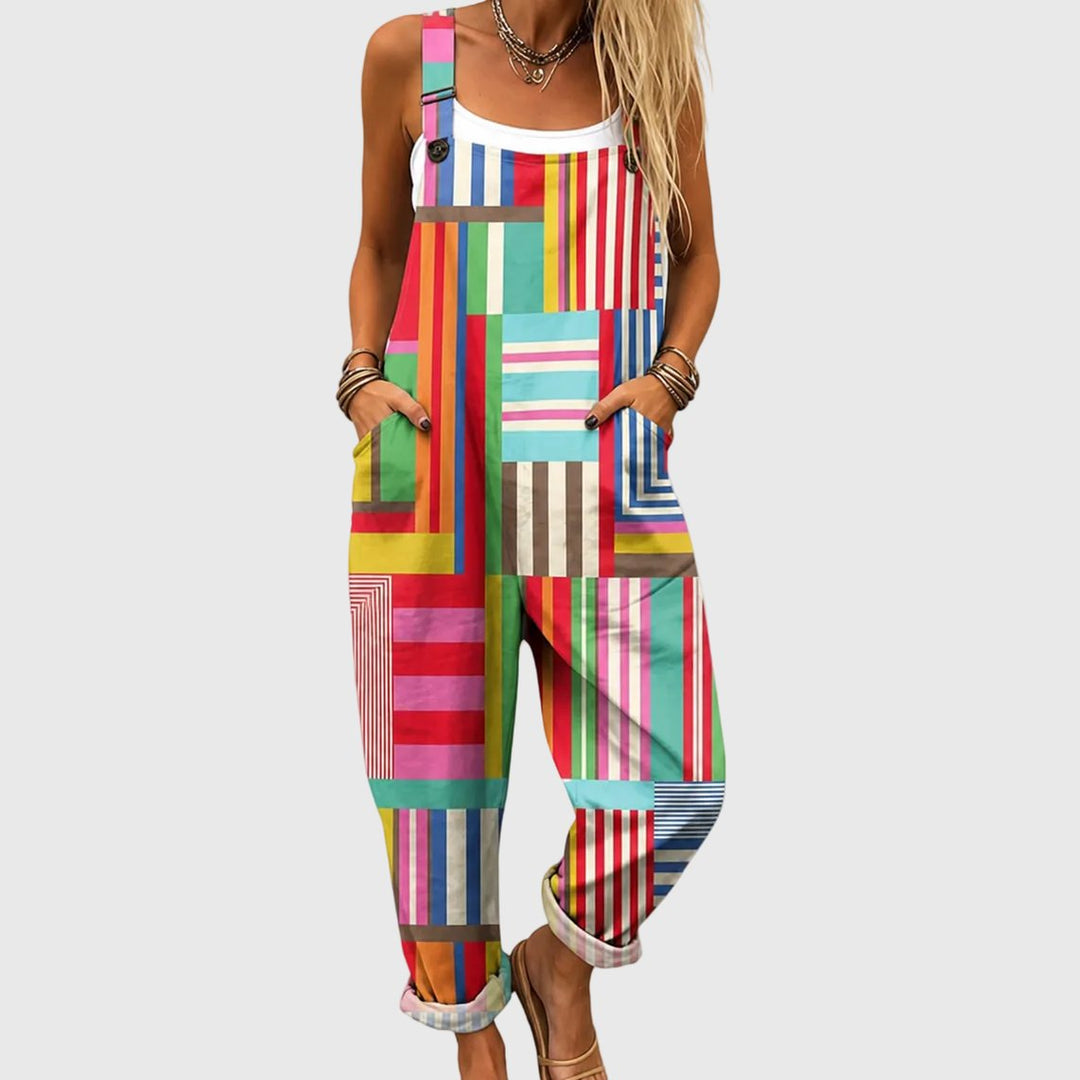 Mozelle | Comfortable Patchwork Overalls