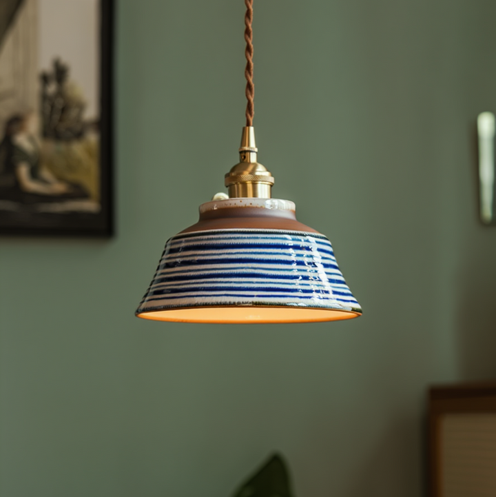 Ronya Hand-Painted Ceramic Pendant Light | Buy 1 Get 1 Free