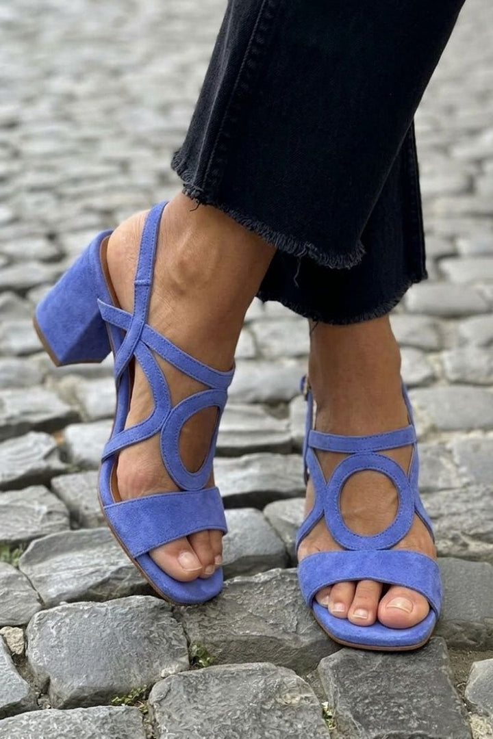 Estela | Square Toe Cut-Out Sandals