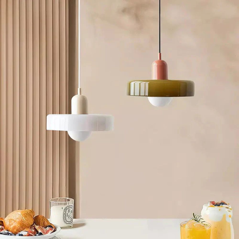 Bauhaus Style Colorful Glass Pendant Light