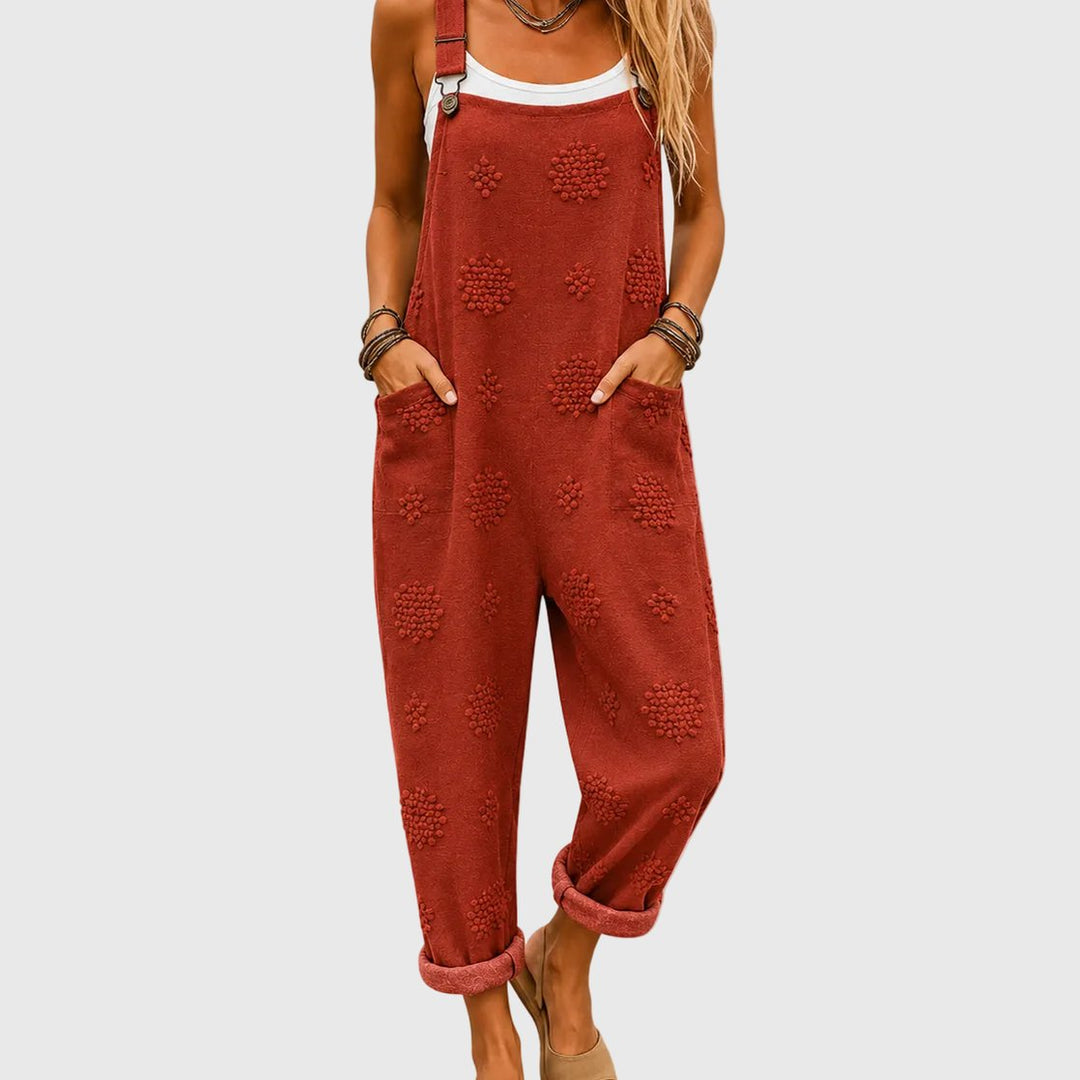 Lan | Brick Red Overalls