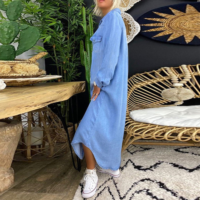 Gunn | Long Sleeve Denim Dress