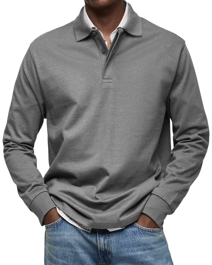 Grant | Luxury Long Sleeve Polo Shirt