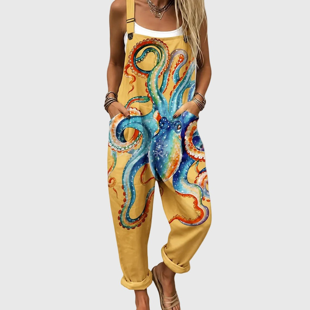 Ima | Marine Octopus Pattern Overalls