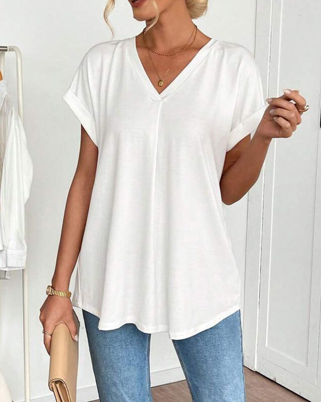 Lucretia | Patchwork Short-Sleeved T-Shirt