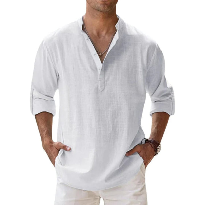 Gordon | Linen Henley Shirt