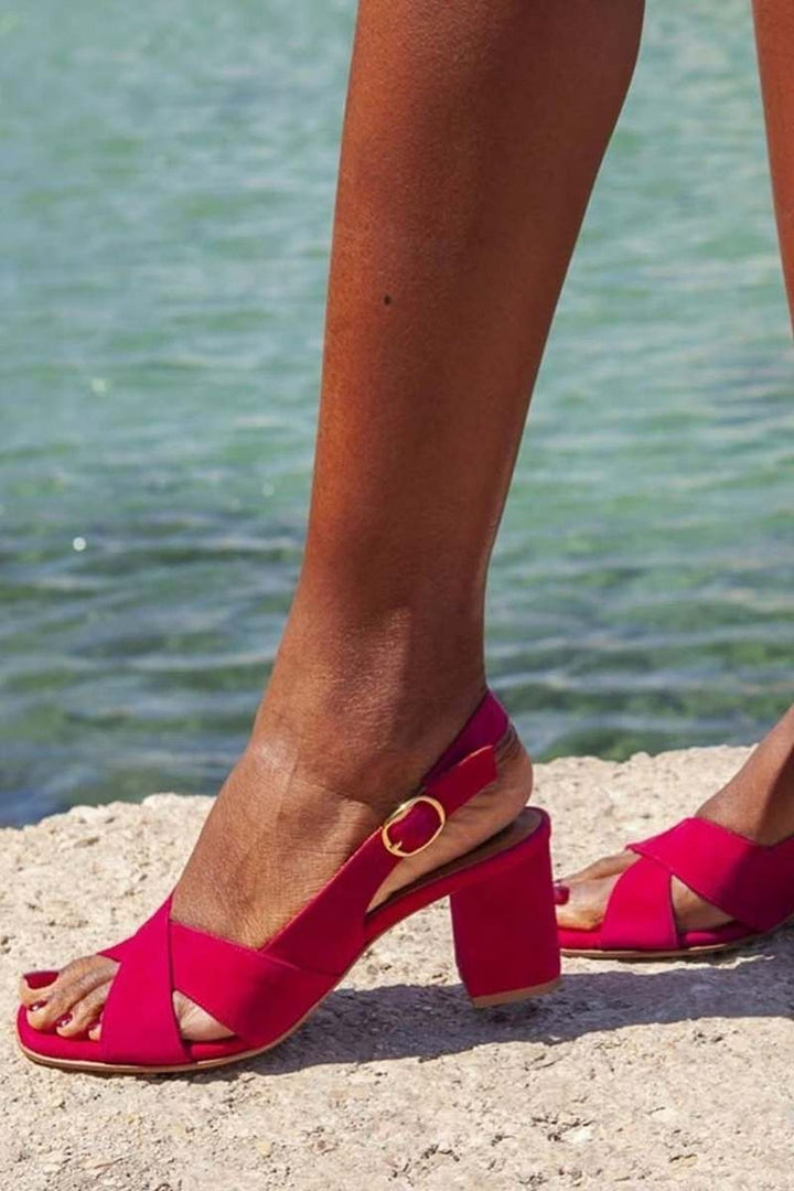 Tiffani | Block Heel Crossover Sandals
