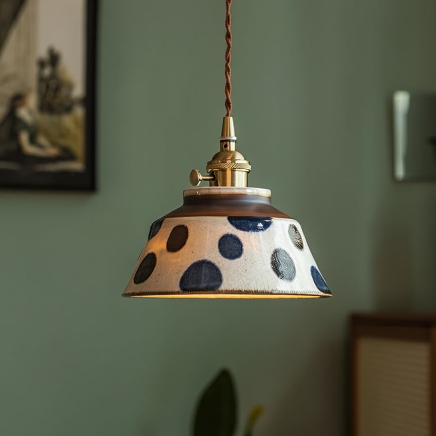 Ronya Hand-Painted Ceramic Pendant Light | Buy 1 Get 1 Free