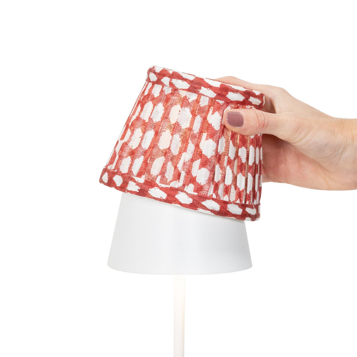 Zafferano × Fermoy Fabric Lamp Shade - Wicker Design