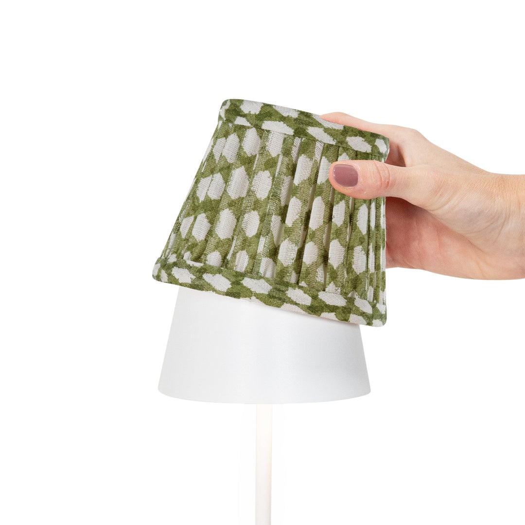 Zafferano × Fermoy Fabric Lamp Shade - Wicker Design