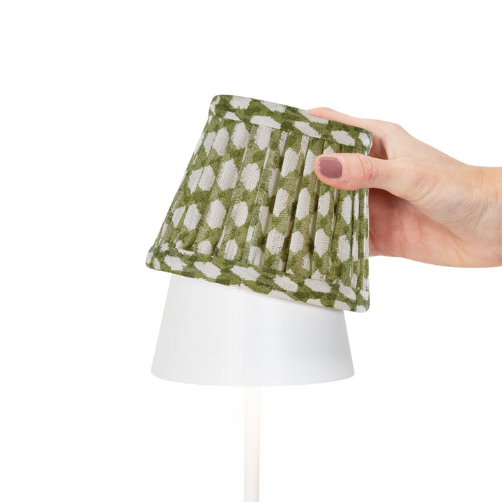 Zafferano × Fermoy Fabric Lamp Shade - Wicker Design