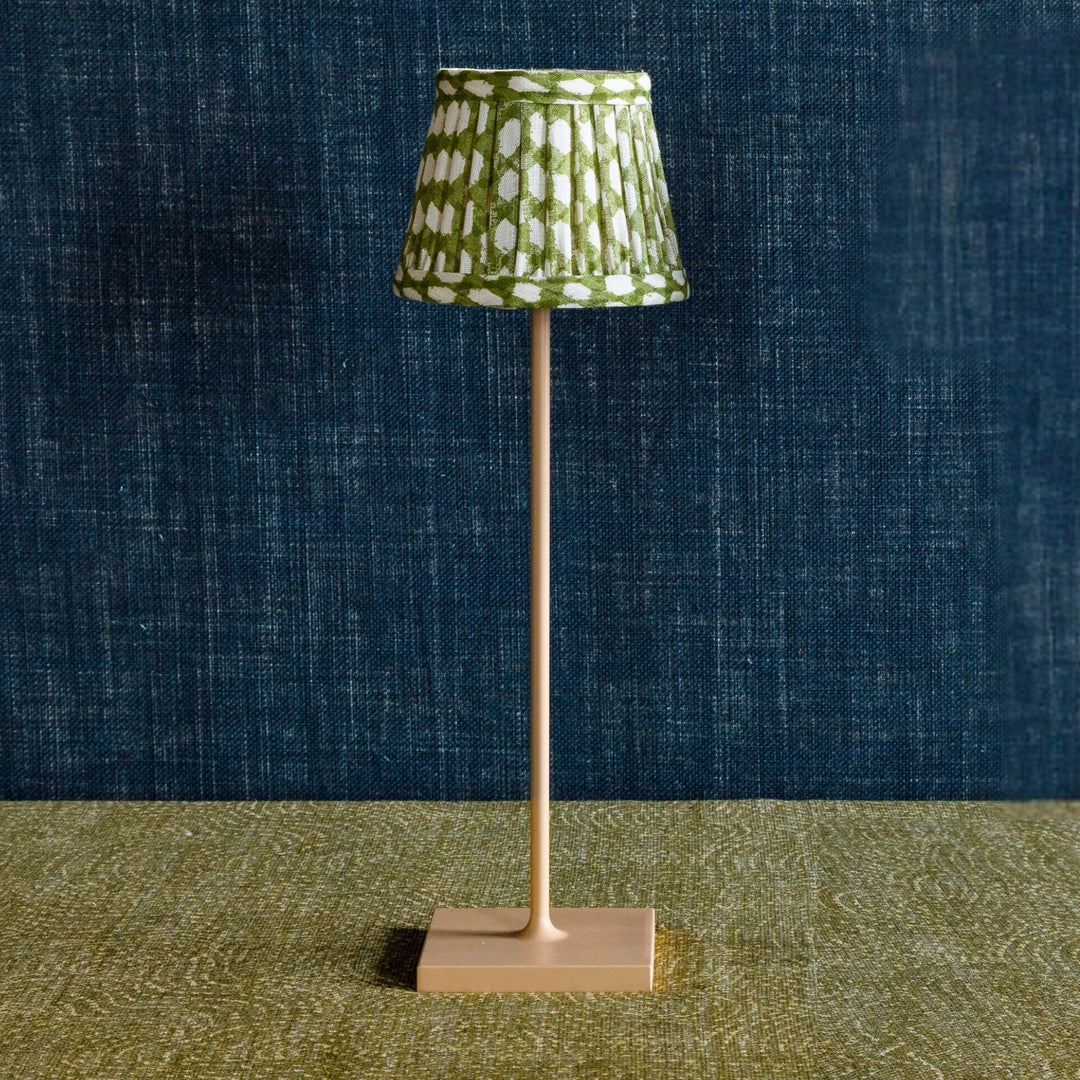 Zafferano × Fermoy Fabric Lamp Shade - Wicker Design