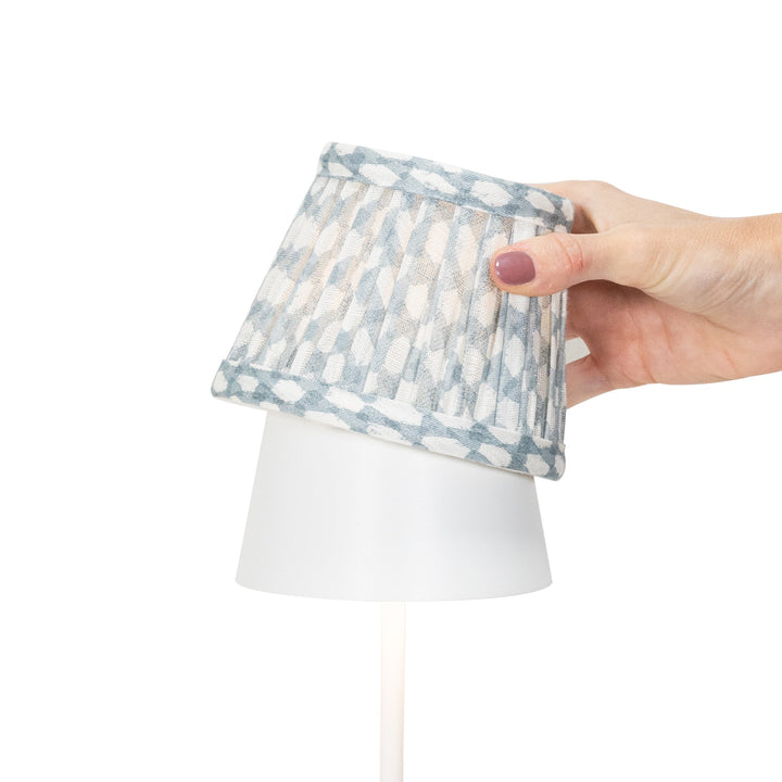 Zafferano × Fermoy Fabric Lamp Shade - Wicker Design