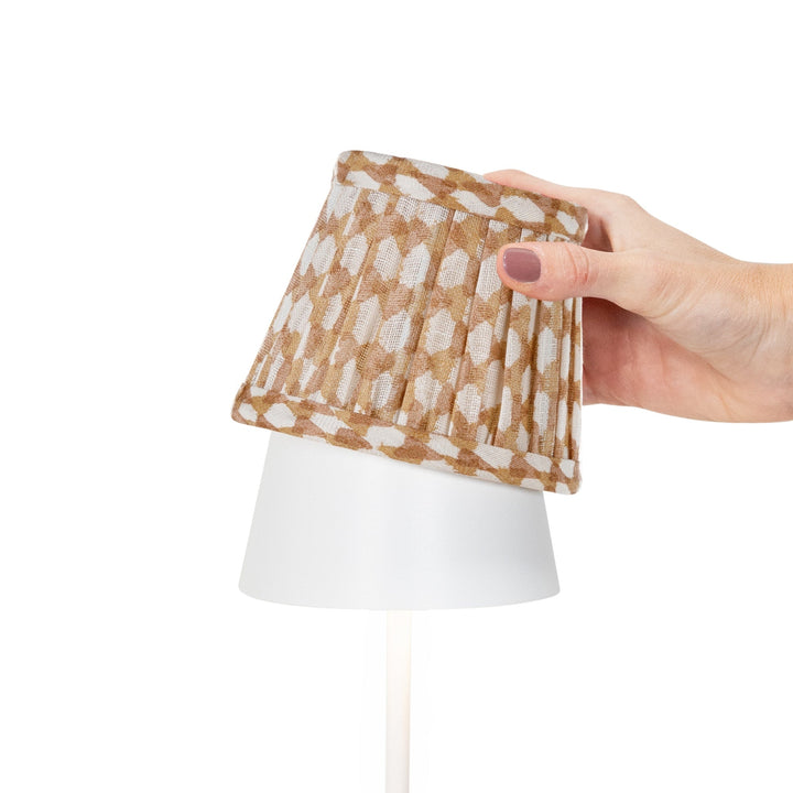Zafferano × Fermoy Fabric Lamp Shade - Wicker Design