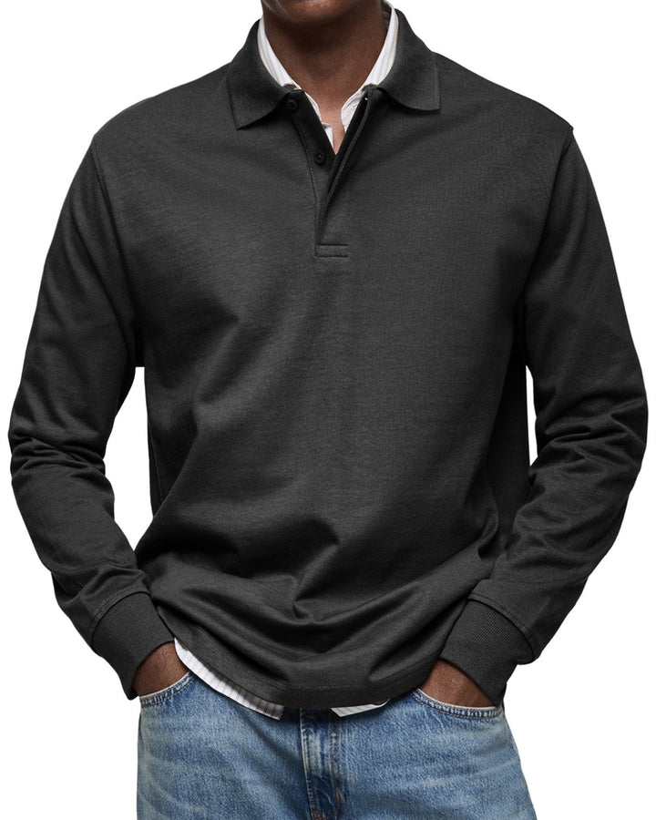 Grant | Luxury Long Sleeve Polo Shirt