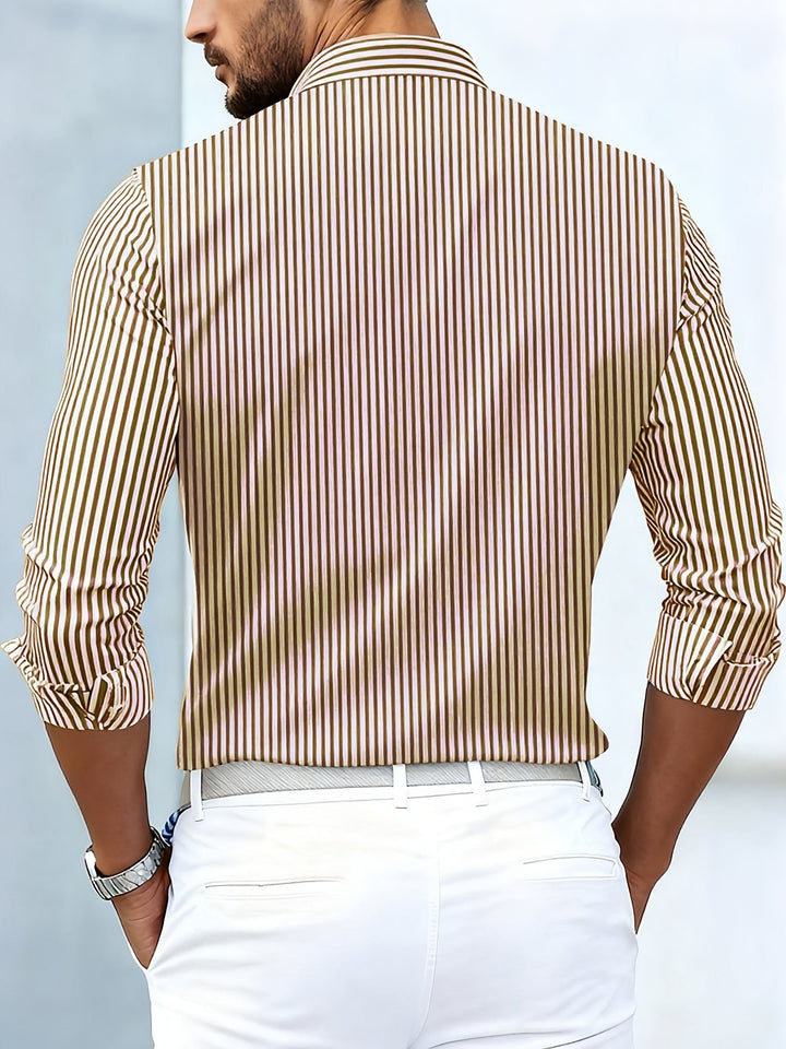 Warren | Men's Vintage Striped Long Sleeve Shirt