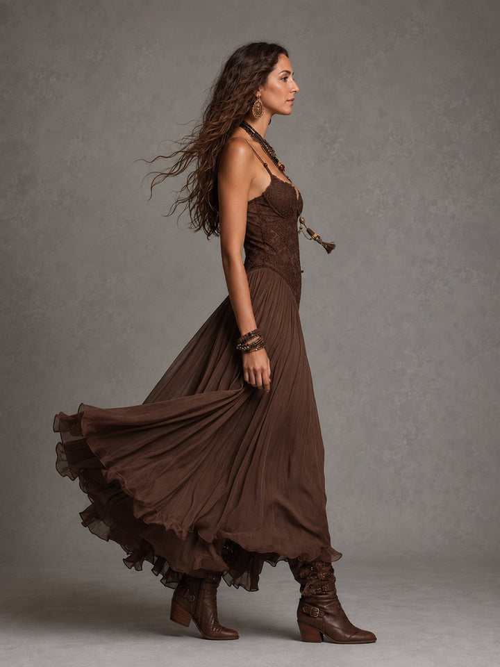 Barb | Lace Corset Maxi Dress
