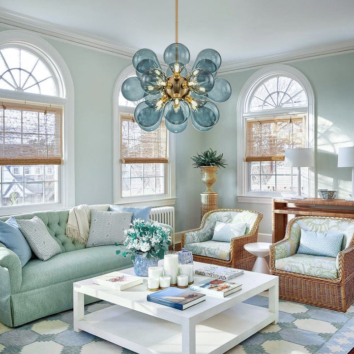 Cluster Blue Glass Bubble Chandelier | Buy 1 Get 1 Free