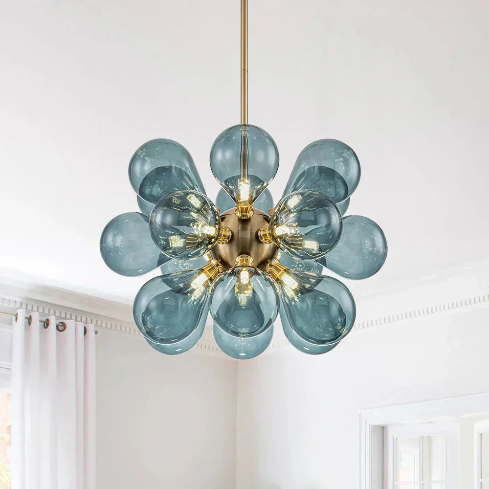Cluster Blue Glass Bubble Chandelier | Buy 1 Get 1 Free