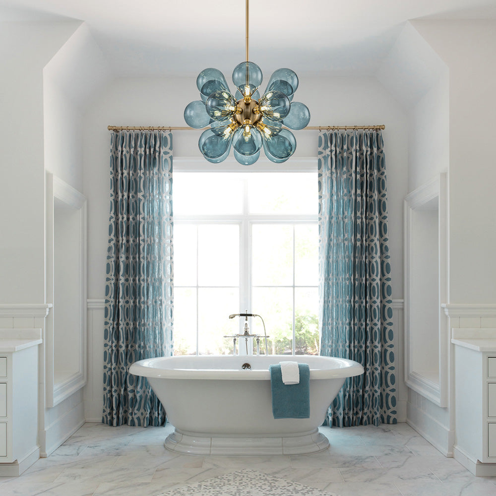 Cluster Blue Glass Bubble Chandelier | Buy 1 Get 1 Free