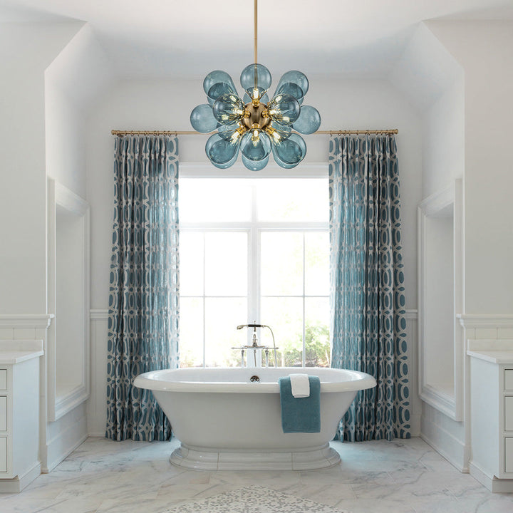 Cluster Blue Glass Bubble Chandelier | Buy 1 Get 1 Free