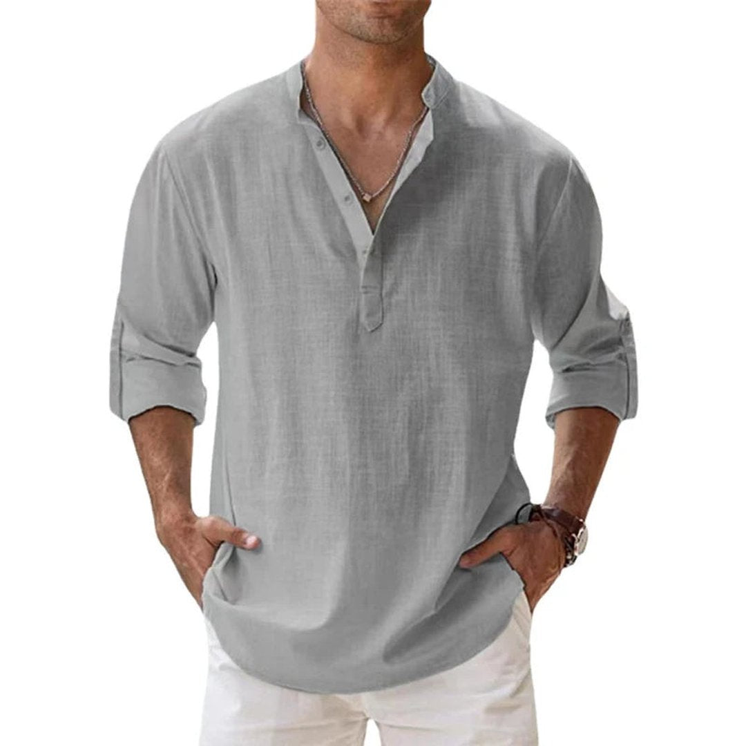 Gordon | Linen Henley Shirt