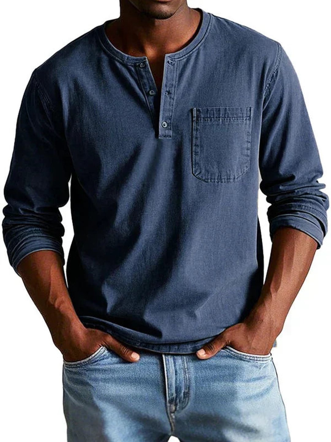 Orville | Casual Long Sleeve Henley Shirt