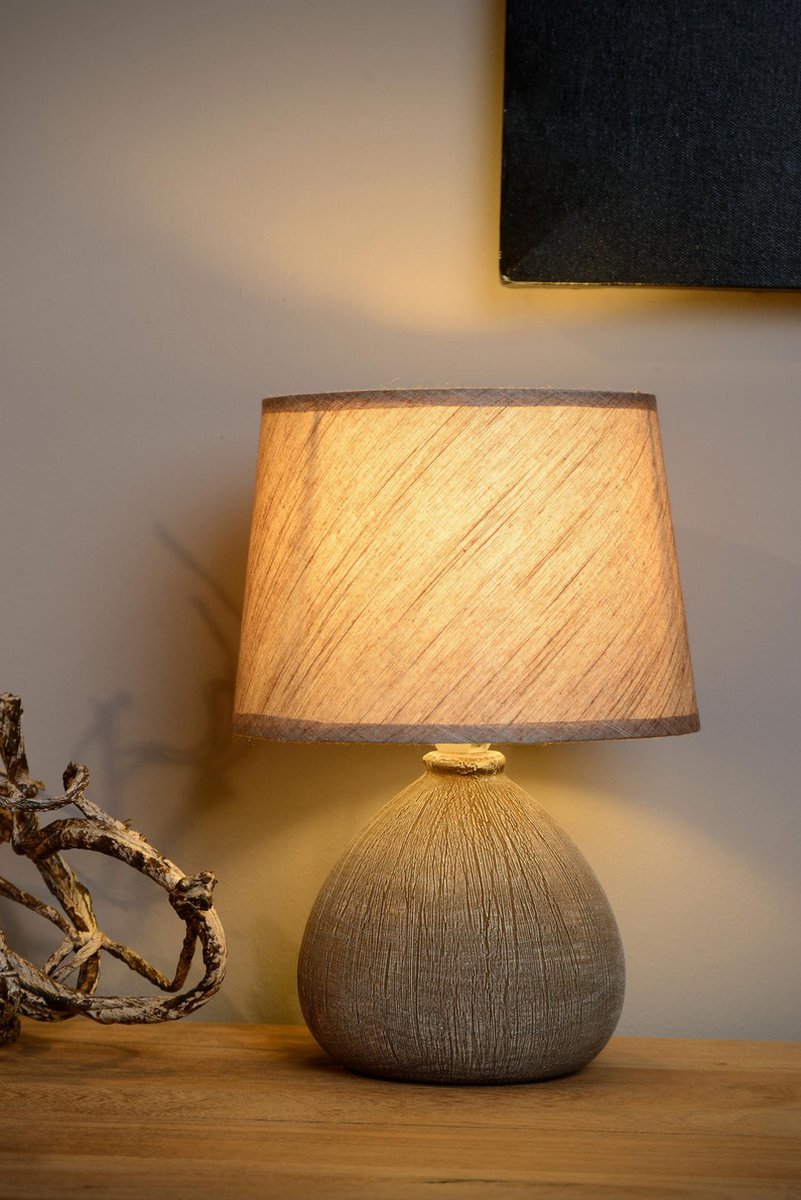 Table Lamp Ø｜Brown Ceramic Base Japandi Design | Buy 1 Get 1 Free
